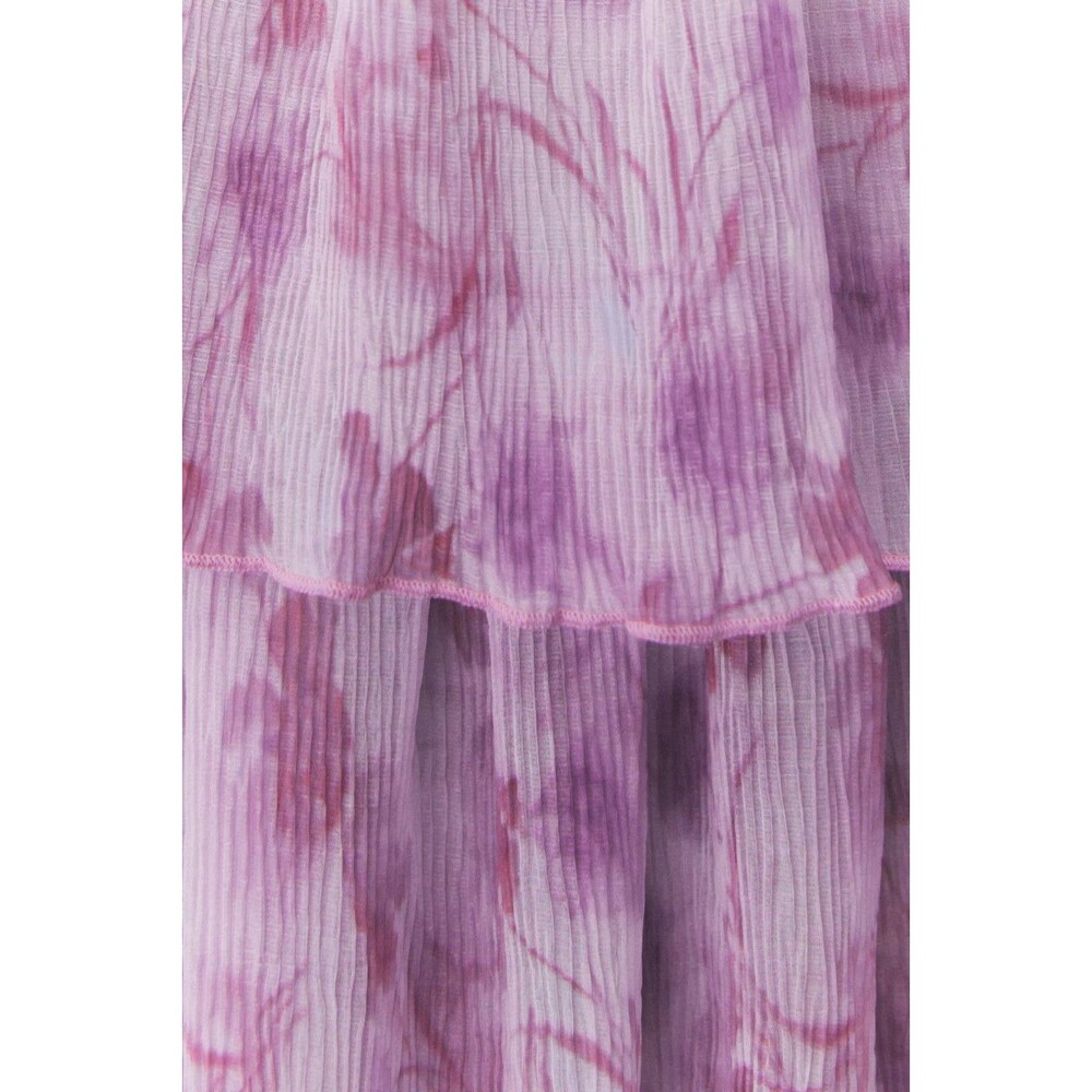 ASTR The Label Sibylla Maxi Dress Sz XS Purple Pink Chiffon Tiered Ruffle READ - Picture 5 of 8